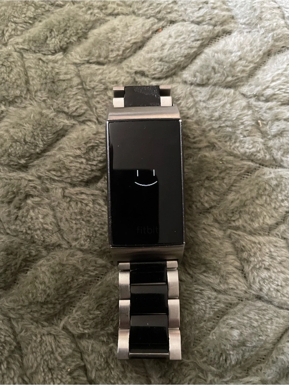 fitbit Charge 3 with Silver/Black Band and Charger